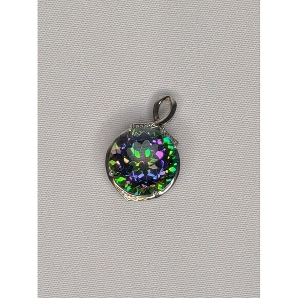 Unbranded Jewelry - Sterling Silver Multicolor Quartz & Zircon Pendant